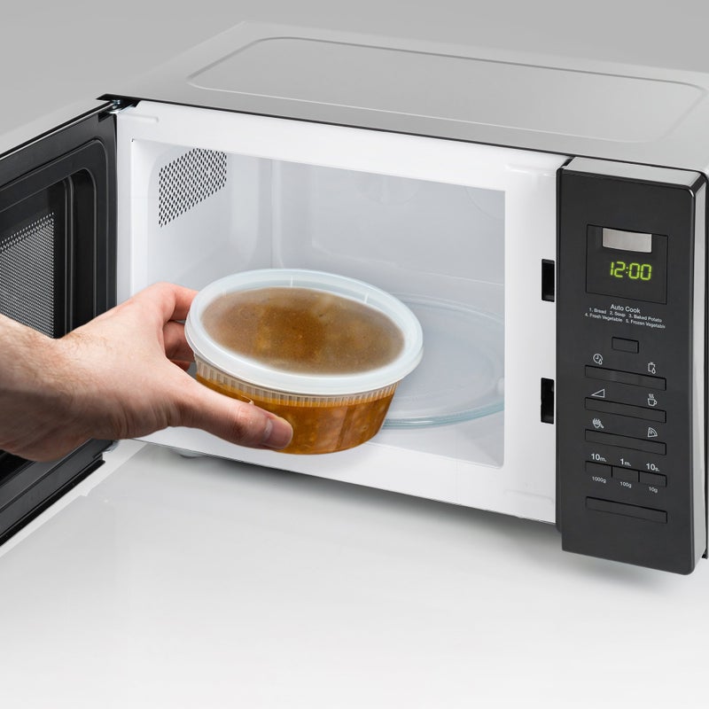 Basix [48 Count 8 Oz Combo] Disposable plastic Deli Food Storage Containers With Plastic Lids, Leakproof, Great For Meal Prep, Picnic, Take Out, traveling, Fruits, Snack, or Liquids - Image 3